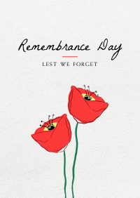 Simple Remembrance Day Poster Preview