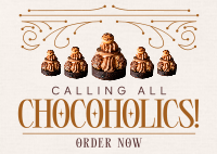 Chocoholics Dessert Postcard Image Preview