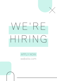 Modern Minimalist Hiring Poster Image Preview