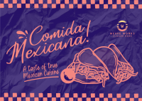 Comida Mexicana Postcard Image Preview