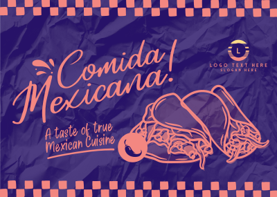 Comida Mexicana Postcard Image Preview
