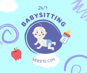 Babysitting Services Illustration Facebook post Image Preview