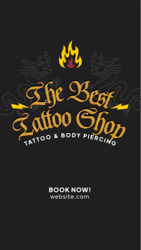 Tattoo & Piercings Instagram Reel Design
