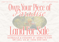 Elegant Land For Sale Postcard Image Preview