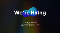We're Hiring Holographic Facebook Event Cover Design