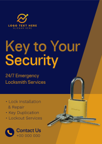 Locksmith Shop Services Poster Design