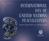 Minimalist Day of United Nations Peacekeepers Facebook Post Design
