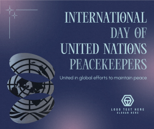 Minimalist Day of United Nations Peacekeepers Facebook post Image Preview