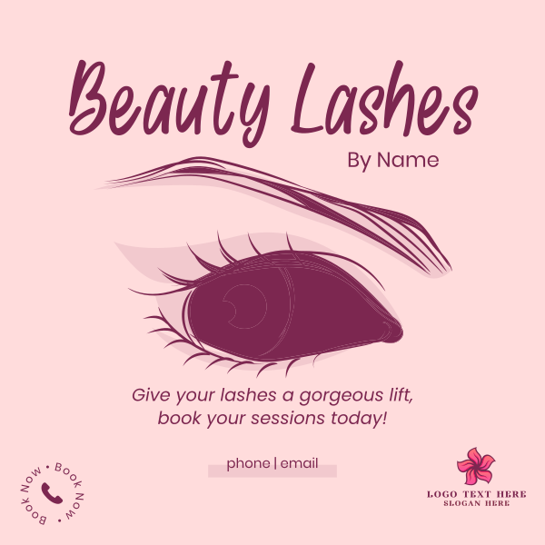 Beauty Lashes Instagram Post Design Image Preview