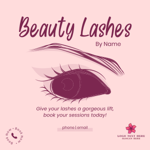 Beauty Lashes Instagram post Image Preview