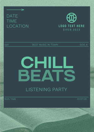 Minimal Chill Music Listening Party Poster Image Preview
