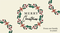 Christmas Wreath Greeting Facebook event cover Image Preview
