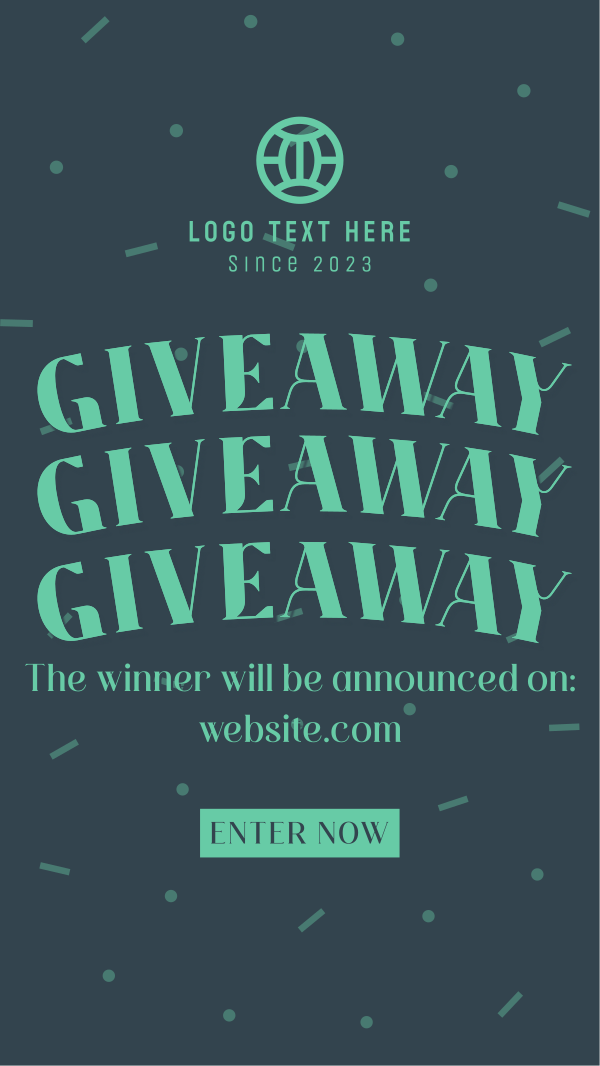 Confetti Giveaway Announcement Instagram Story Design Image Preview