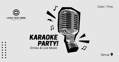 Karaoke Party Mic Facebook ad Image Preview