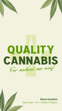 Quality Cannabis Plant YouTube Short Design