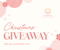 Abstract Christmas Giveaway Facebook Post Design