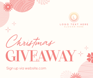 Abstract Christmas Giveaway Facebook post Image Preview