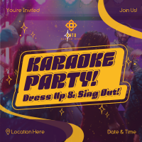 Karaoke Party Star Instagram Post Design