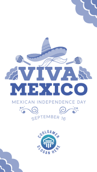 Viva Mexico Sombrero Instagram story Image Preview