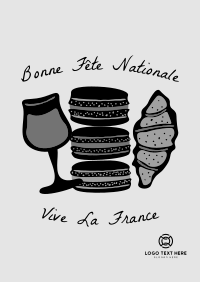 French Food Illustration Poster Image Preview