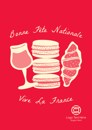 French Food Illustration Poster