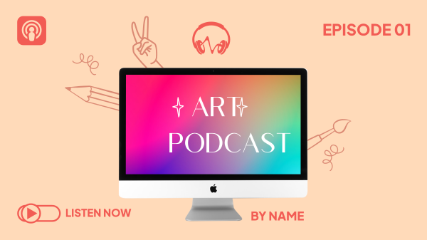 Art Podcast Episode Facebook Event Cover Design Image Preview