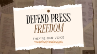 Defend Press Freedom Facebook Event Cover Design