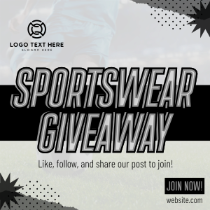 Sportswear Giveaway Instagram post Image Preview