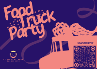 Food Truck Party Postcard Design