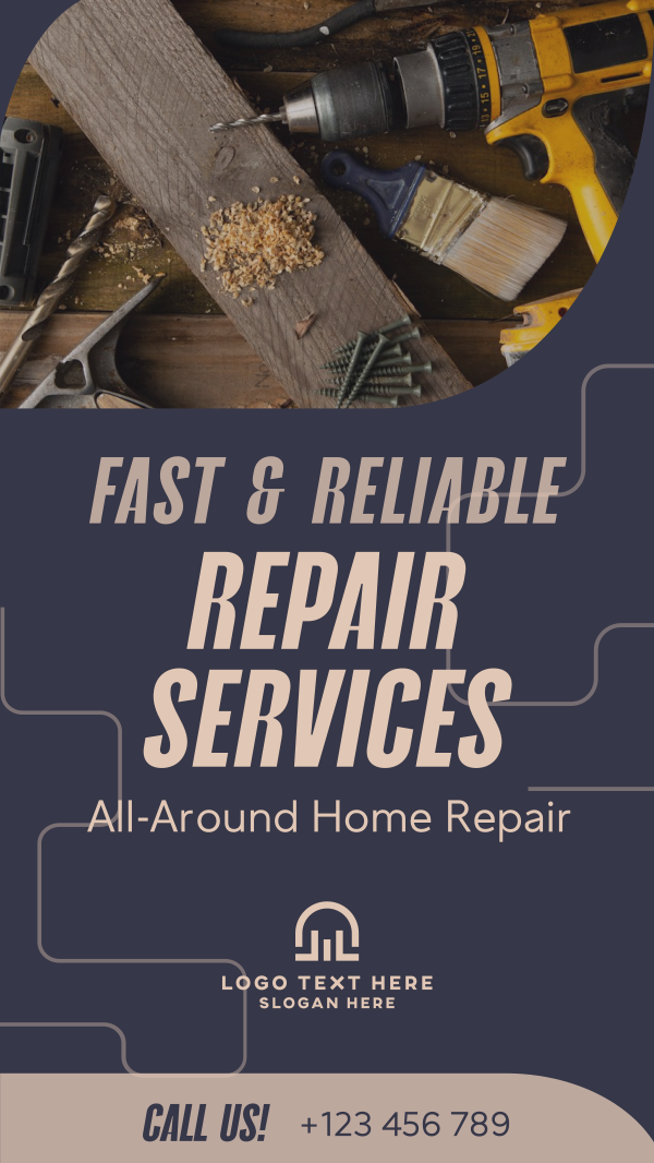 Handyman Repair Service Instagram Story Design