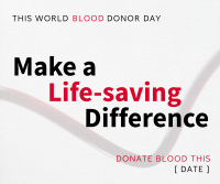 Simple Blood Donor Drive Facebook post Image Preview