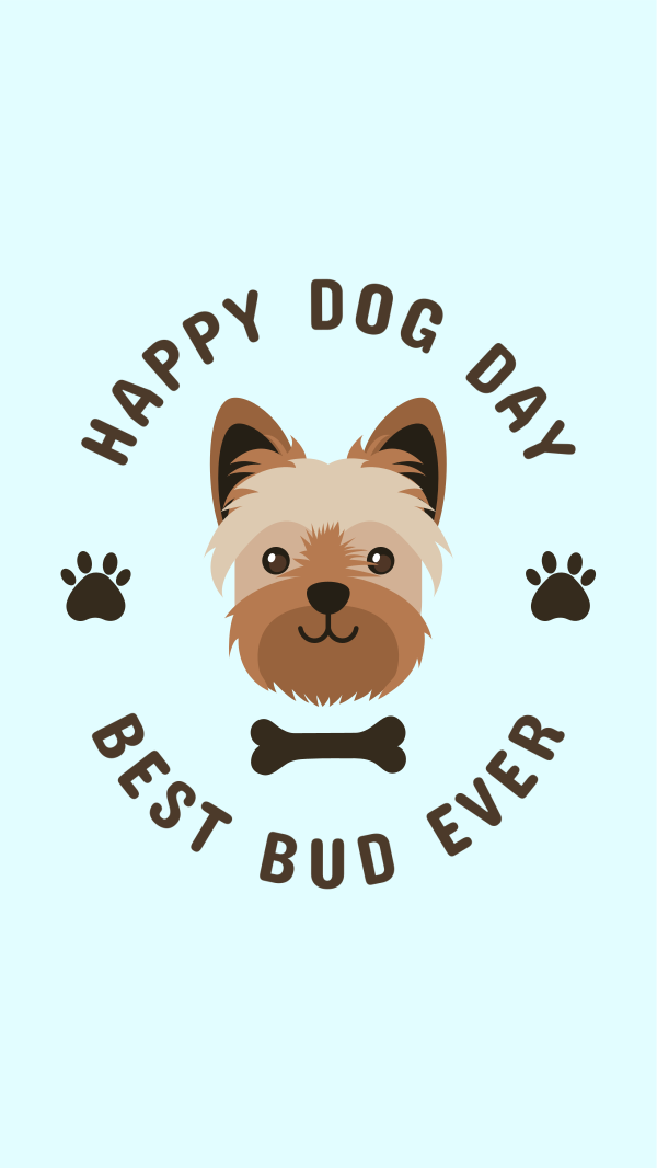 Yorkie Happy Dog Day Facebook Story Design Image Preview