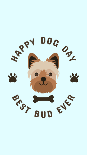 Yorkie Happy Dog Day Facebook story