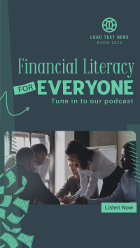 Financial Literacy Podcast TikTok video Image Preview