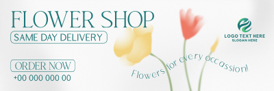 Flower Shop Delivery Twitter header (cover) Image Preview