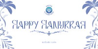 Hanukkah Floral Burst Twitter post Image Preview