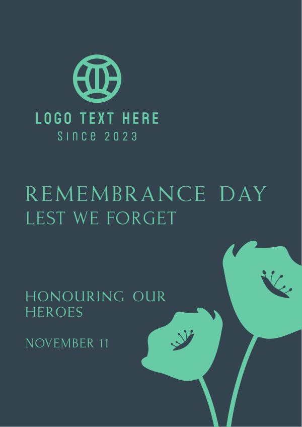 Remembrance Day Poppies Flyer Design Image Preview