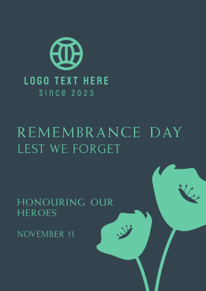 Remembrance Day Poppies Flyer Image Preview