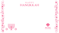 Floral Hanukkah Zoom Background Image Preview