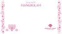 Floral Hanukkah Zoom Background Image Preview