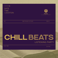 Minimal Chill Music Listening Party Instagram post Image Preview