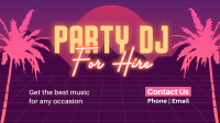 Synthwave DJ Party Service Facebook event cover Image Preview