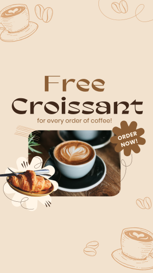 Croissant Coffee Promo Instagram story Image Preview