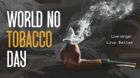 Minimalist Tobacco Day Facebook Event Cover Design