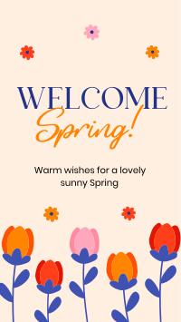 Welcome Spring Greeting Instagram Story Design