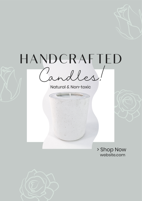 Handcrafted Candle Shop Flyer Design Image Preview