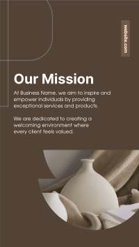 Our Mission Pottery Facebook Story Design
