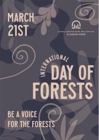 Foliage Day of Forests Flyer Design