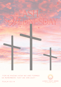 Modern Nostalgia Ash Wednesday Poster Design