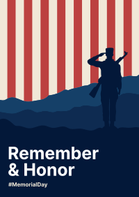 Memorial Day Salute Poster Design